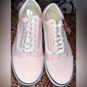 Baby pink women size 7 vans. Brand new, never worn.